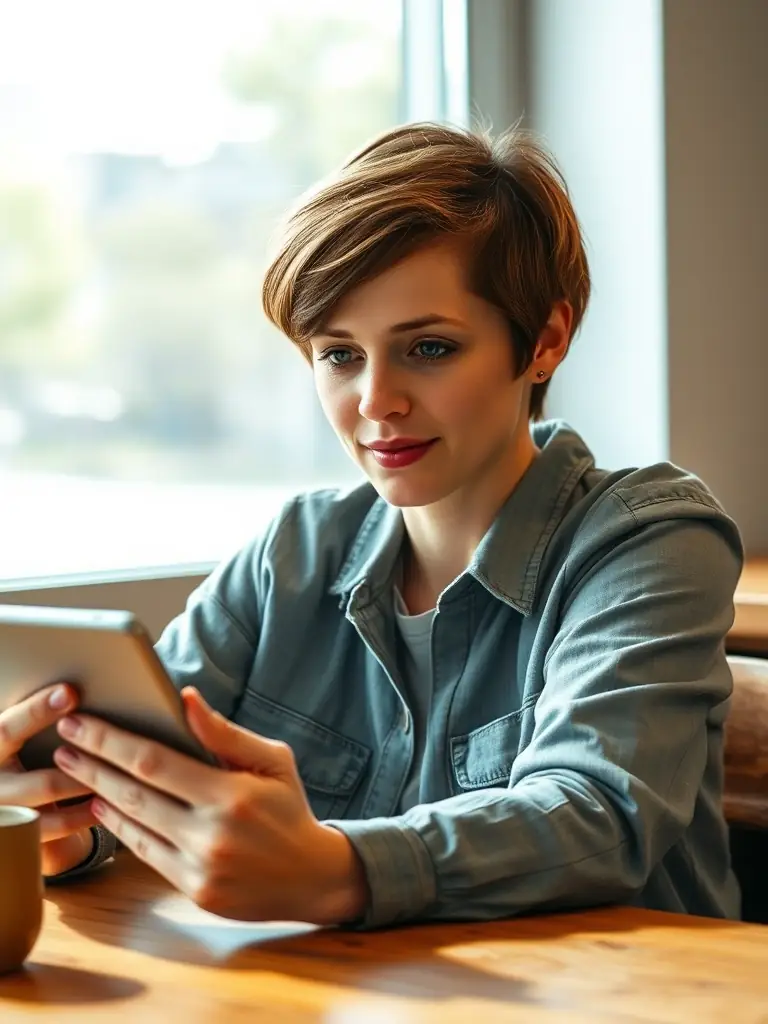 A person giving feedback on a mobile app on a tablet, showcasing the impact of user feedback on product development through CrowdUX.